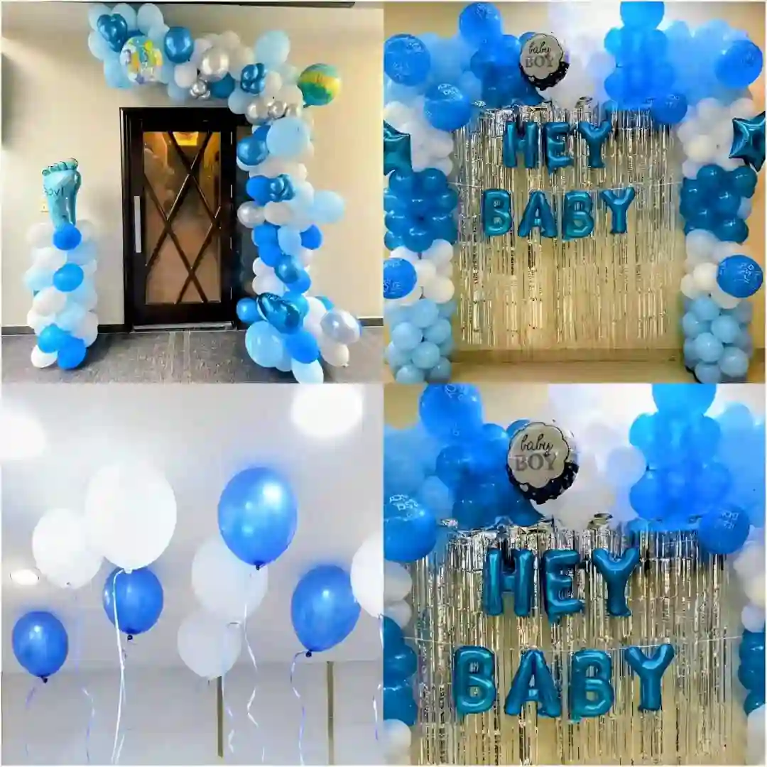 balloon decoration Blissful Baby Shower Setup